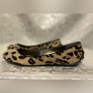 Sam Edelman Joya Calf Hair Leopard Print Ballet Flats, Size 9